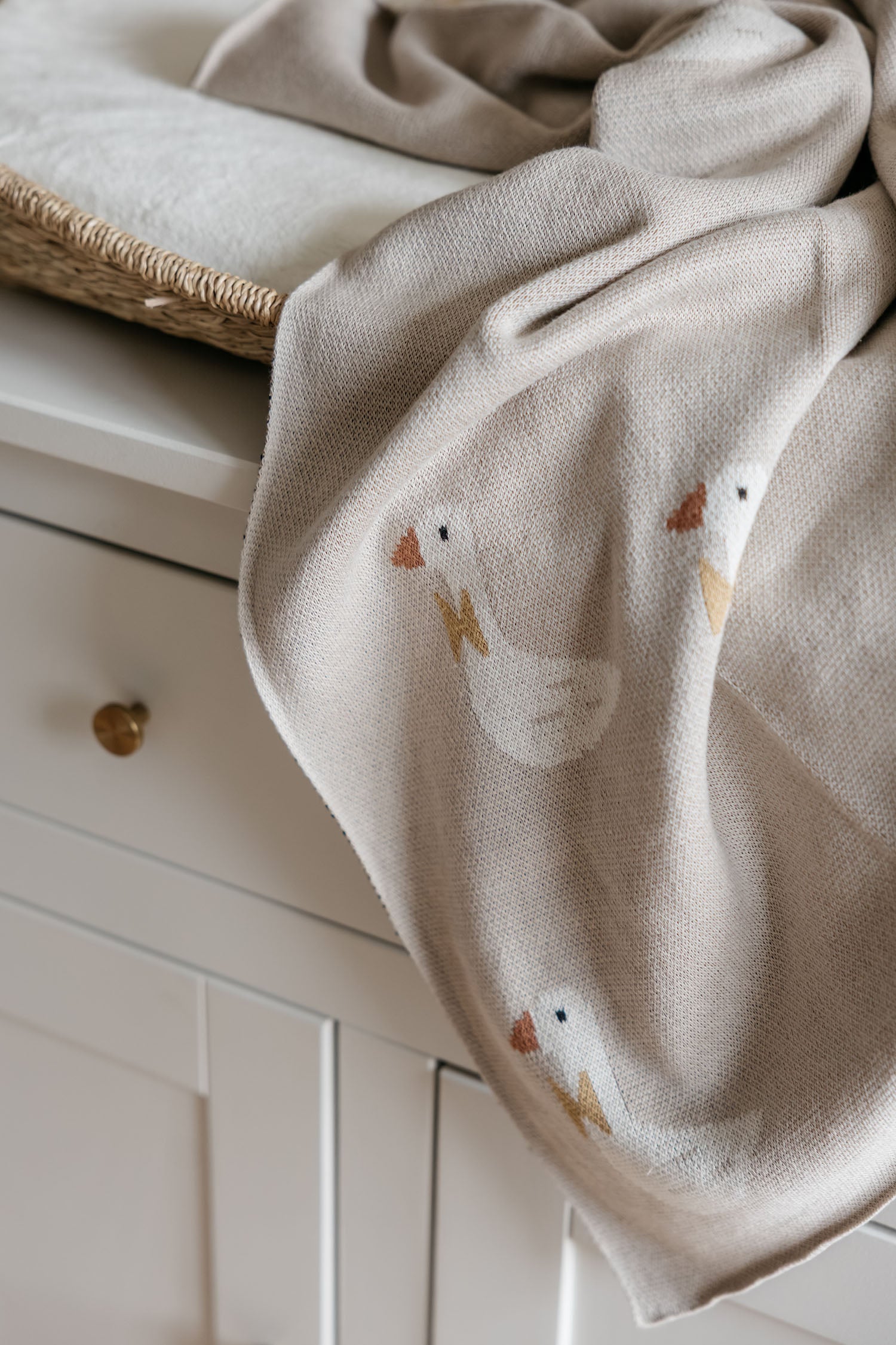 Mini Blanket Goose, Beige