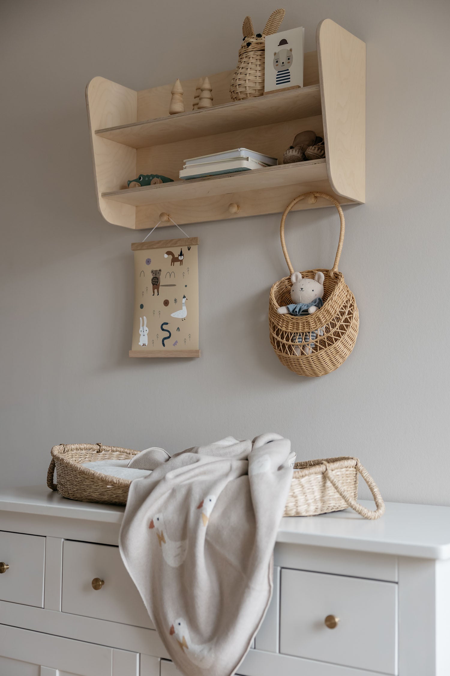 Mini Blanket Goose, Beige