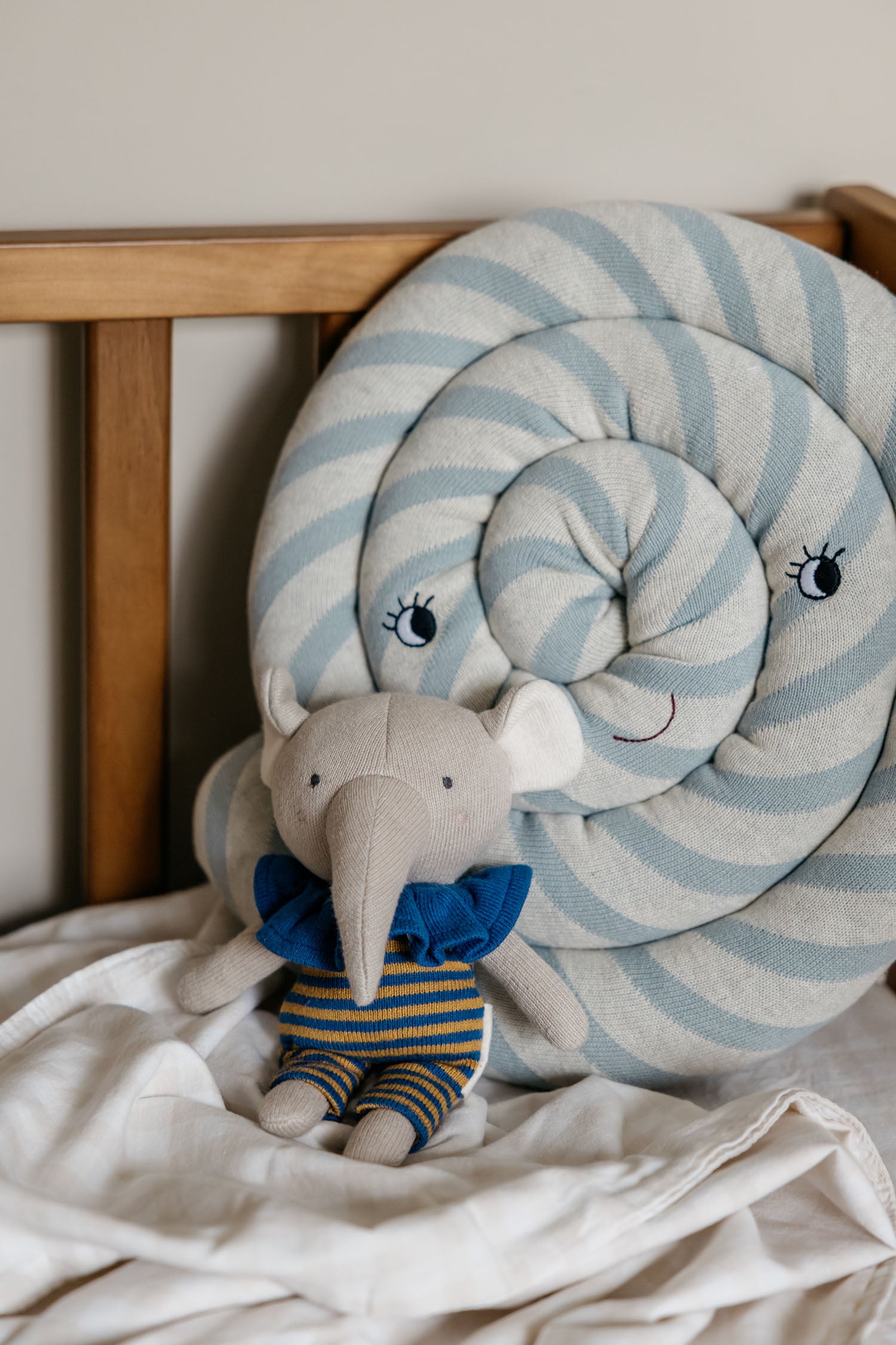 Elephant Pim Knitted Toy & Matching Custom Poster Set