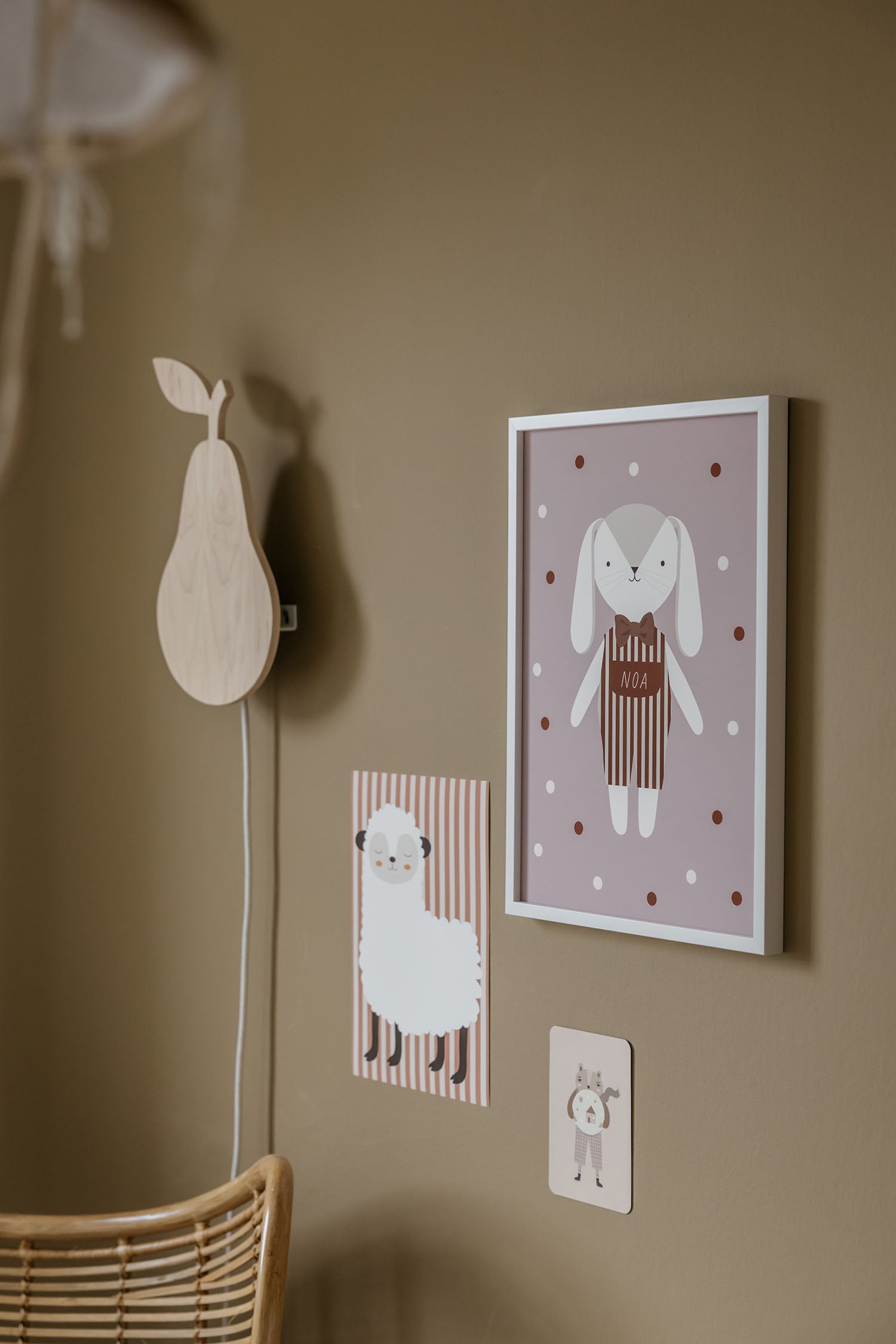 Custom Baby Rabbit Poster, Pink