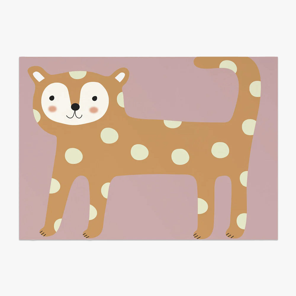 Cat in a Polka-Dot Costume, Animal Nursery Poster