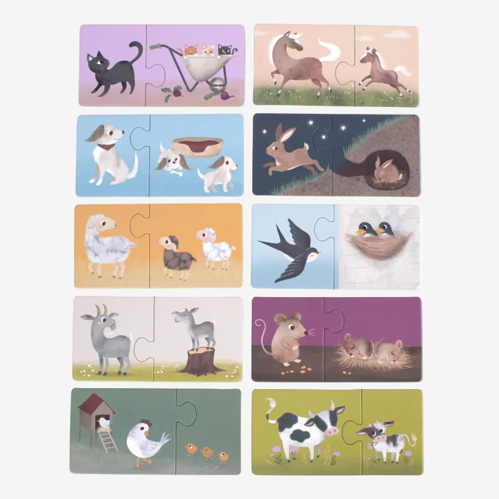 Parent and baby puzzles - Farm animals
