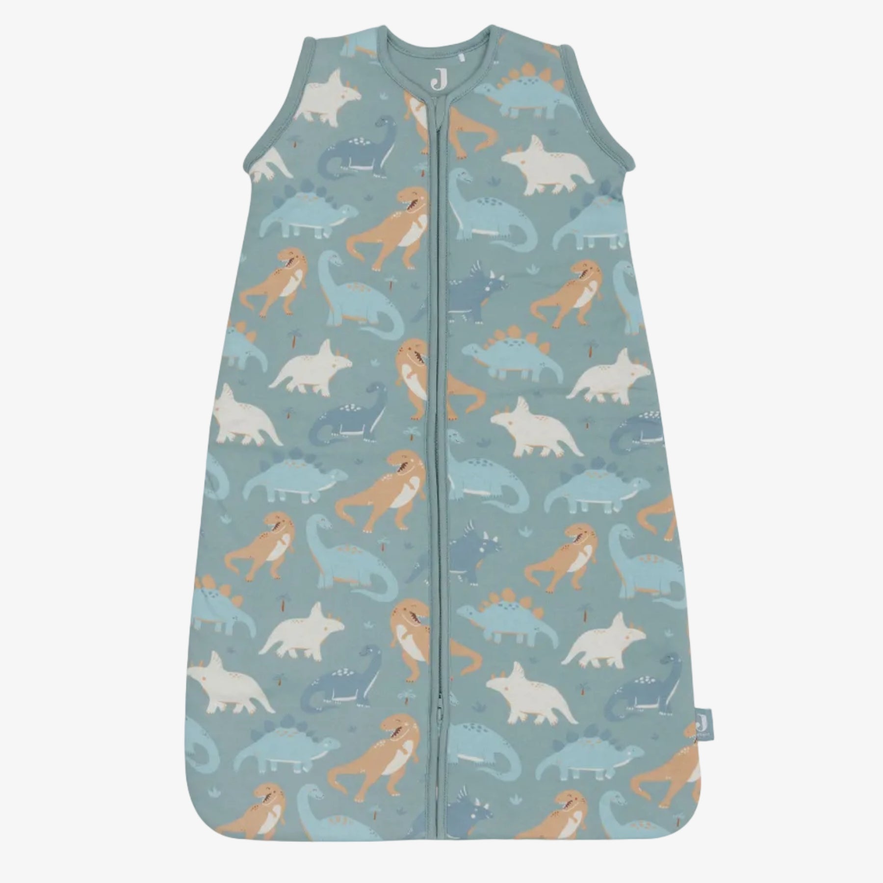 Children's sleeveless sleeping bag with animal pattern on a white background