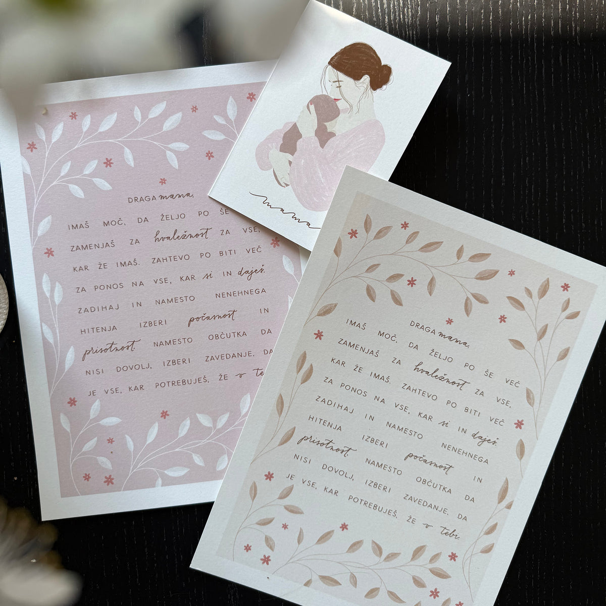 Print - Dear Mom, Beige