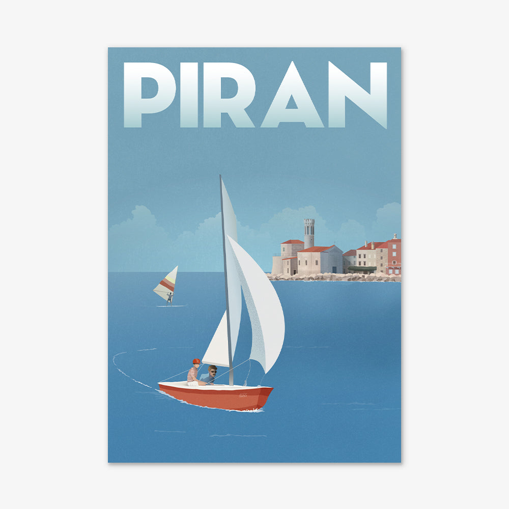 Piran Retro Travel Poster