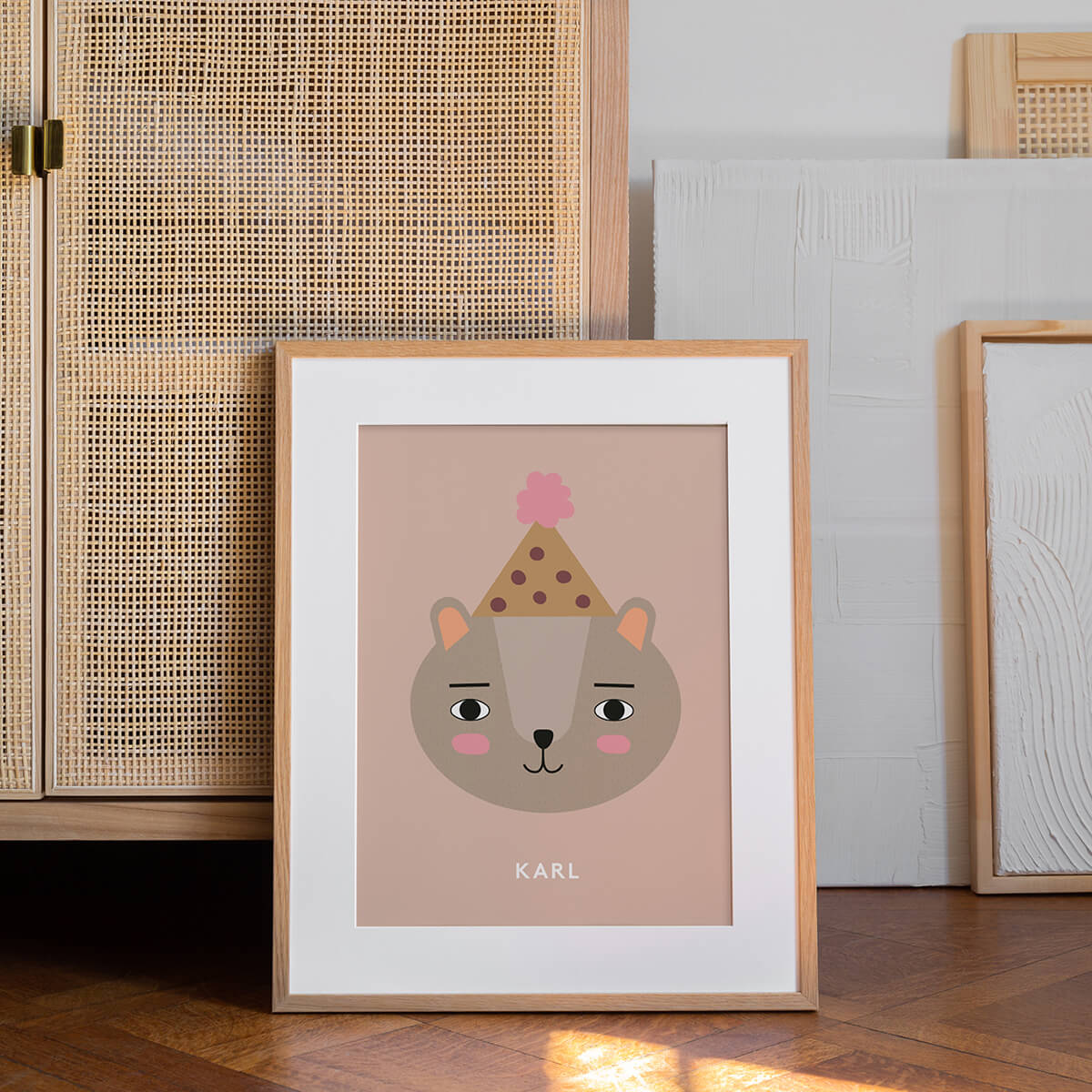 Custom Bear Poster, Pink