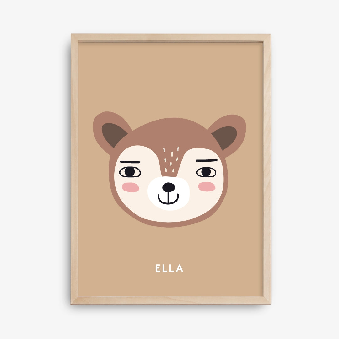 Custom Deer Poster, Hazelnut