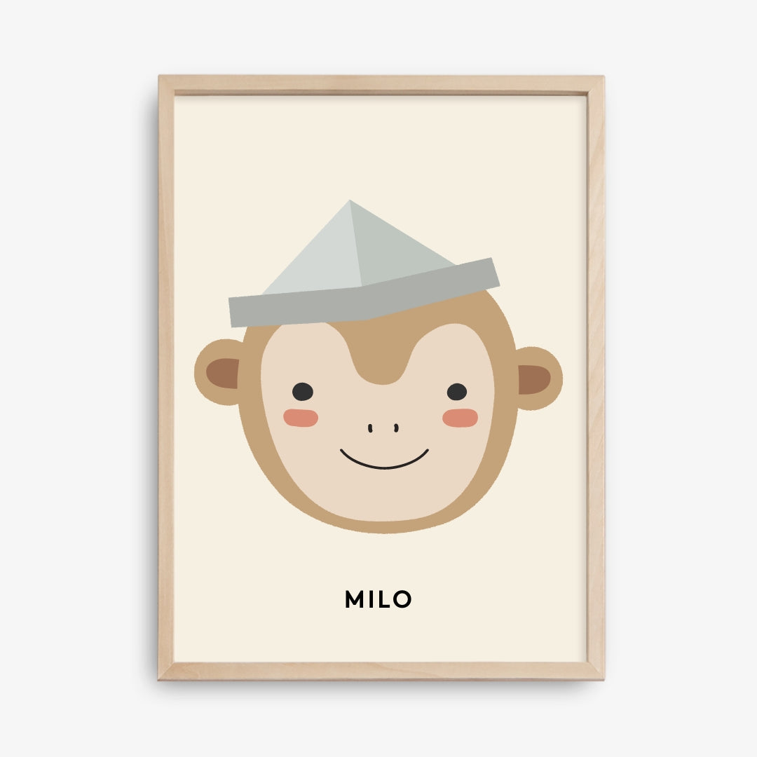 Custom Monkey poster, Tan