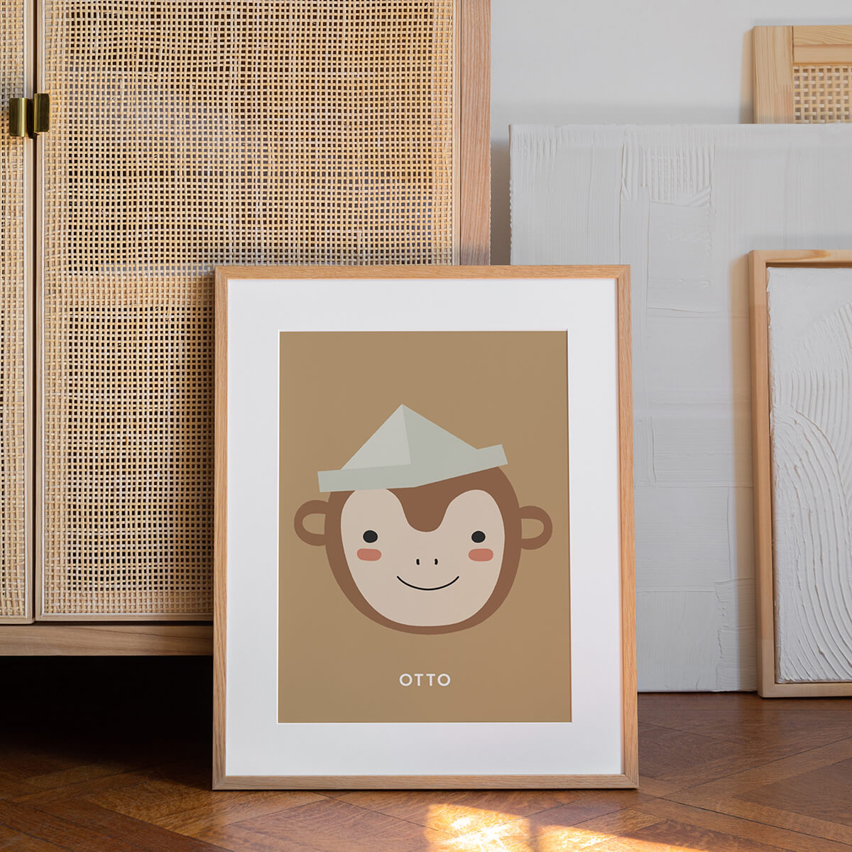 Custom Monkey poster, Tan