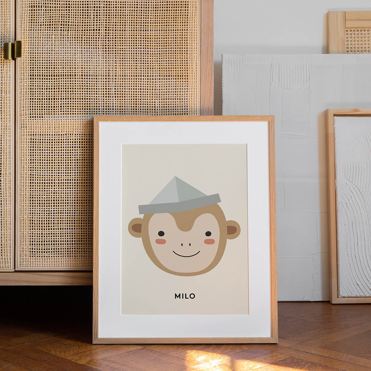 Custom Monkey poster, Cream