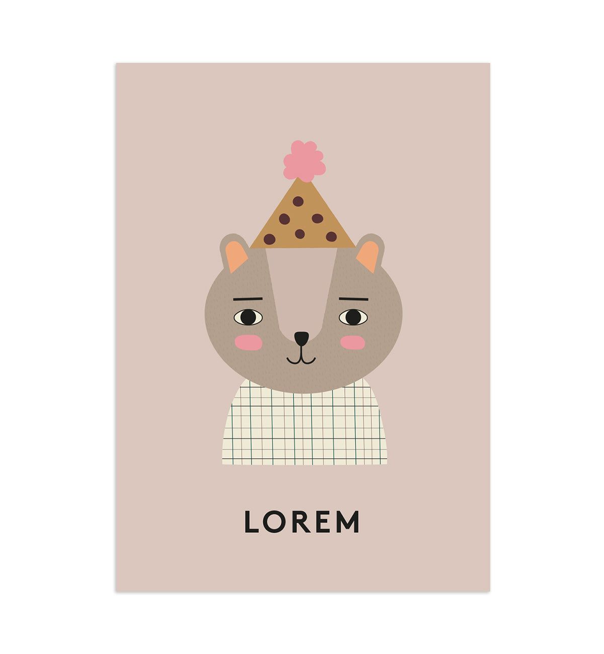 Baby Bear Lorem poster