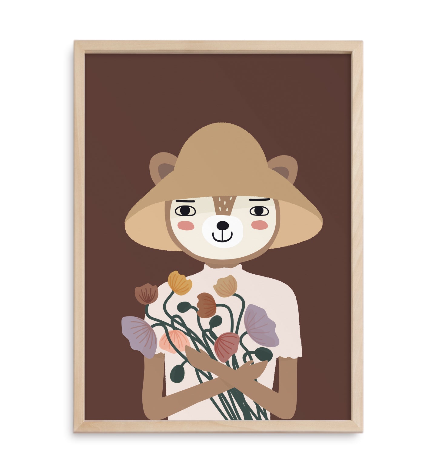 Girl with Flowers Art Print (6222479130795)