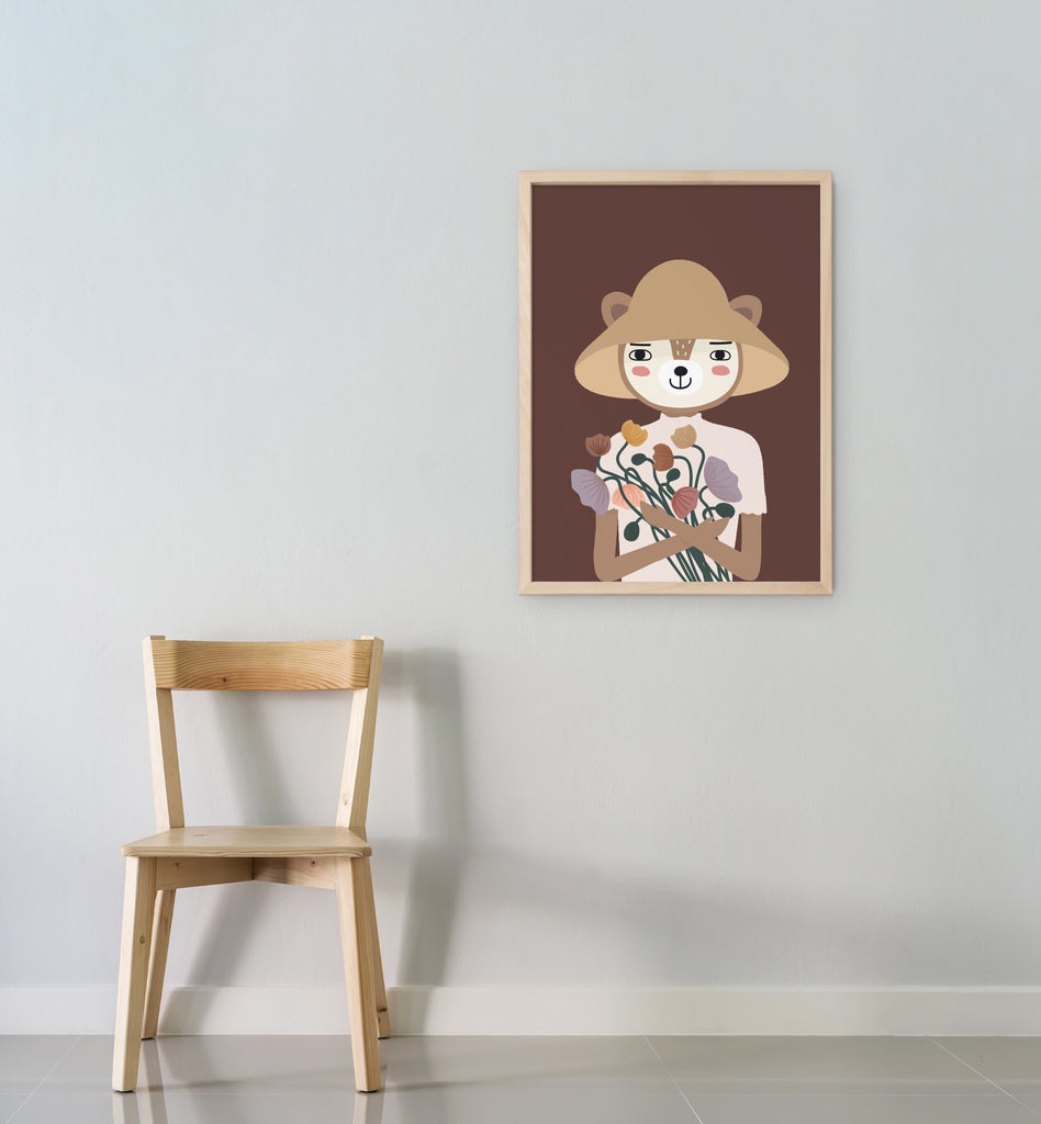 Girl with Flowers Art Print (6222479130795)