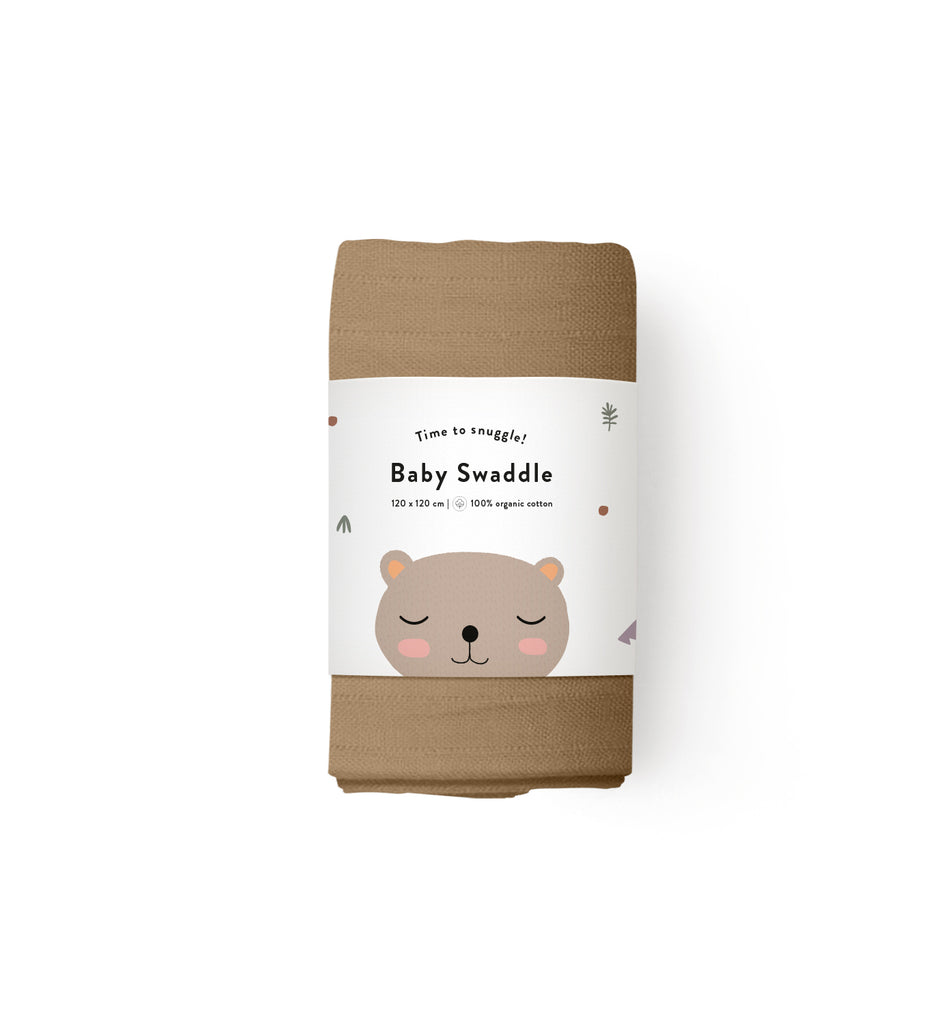 Baby Swaddle Maxi — Brown (6574838317227)