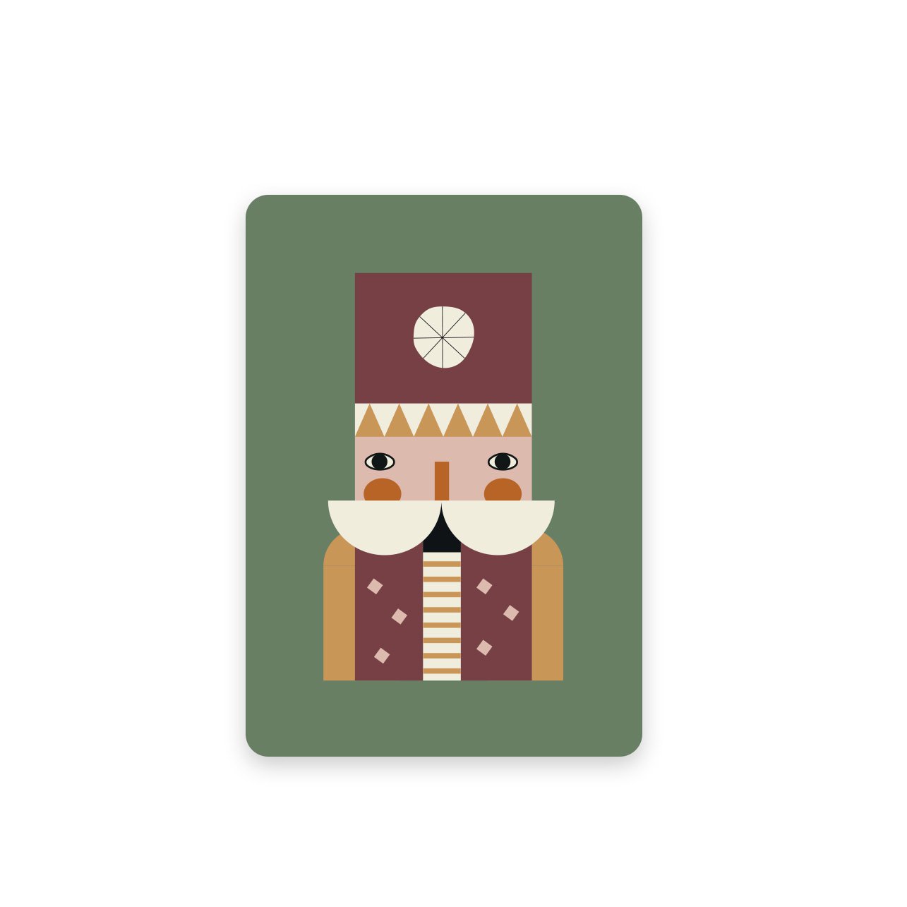 The Nutcracker Holiday Postcard, Forest Green