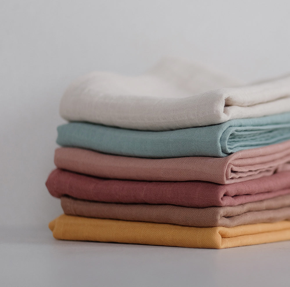 Muslin Swaddle Blanket Organic Cotton / Oat (6719802441899)